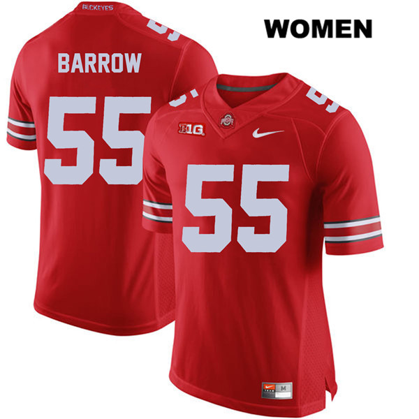 Ohio State Buckeyes Women's Malik Barrow #55 Red Authentic Nike College NCAA Stitched Football Jersey UT19U18ES